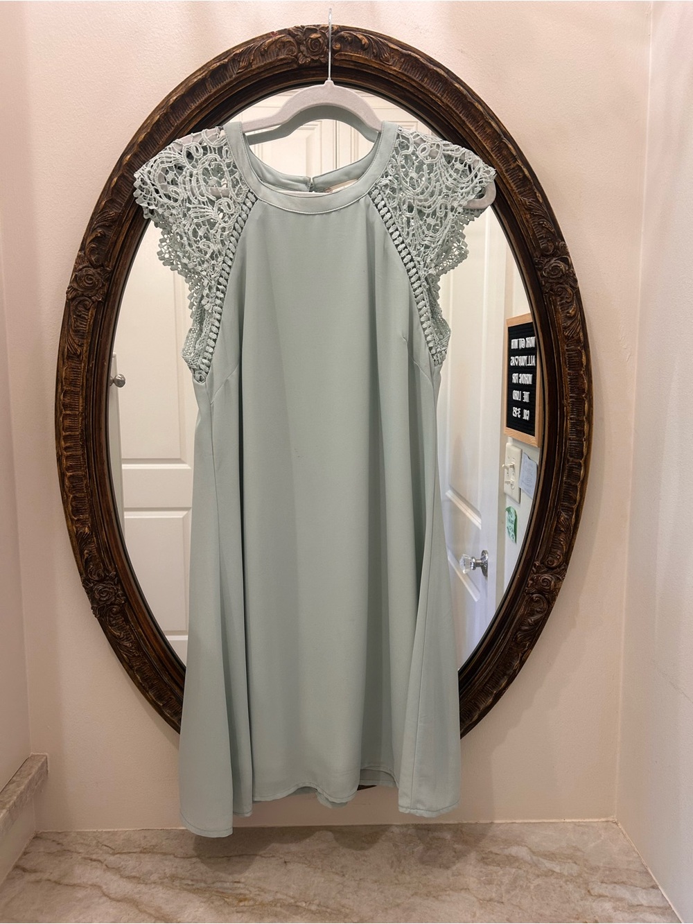 Altar’d State Lace Shoulder Shift Dress